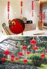 12 Pack 3.5inch Plush Small Red Lantern Hanging for Chinese Spring Festival Party Decor